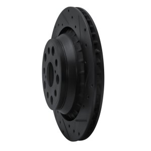 Lexus LS460 Brake Rotor (1) - Right Rear - R1 Concepts - Drilled & Slotted - Black - `07-`17 Lexus LS460 Brake Rotor (1) - Right Rear - R1 Concepts - Drilled & Slotted - Black - `07-`17